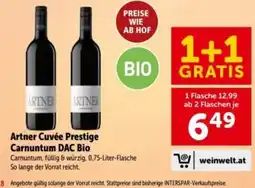Interspar Artner cuvée prestige carnuntum dac bio Angebot