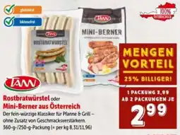 Interspar Rostbratwurstel oder mini-berner aus österreich Angebot