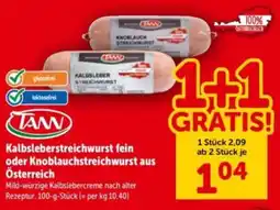 Interspar Kalbsleberstreichwurst fein oder knoblauchstreichwurst aus österreich Angebot