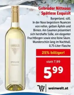 Interspar Gebrüder nittnaus spätlese exquisit Angebot