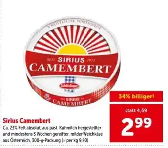 Interspar Sirius camembert Angebot