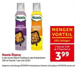 Interspar Mazola Ölspray Angebot