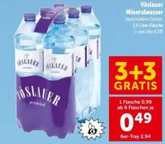 Interspar Vöslauer mineralwasser Angebot
