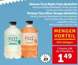 Interspar Vöslauer fizzz mojito style alkoholfrei oder vöslauer fizzz bitter orange alkoholfrei Angebot