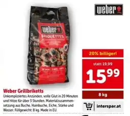 Interspar Weber Grillbriketts Angebot