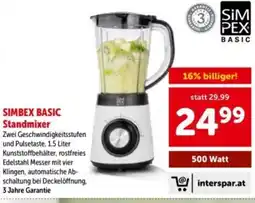 Interspar Simbex basic standmixer Angebot