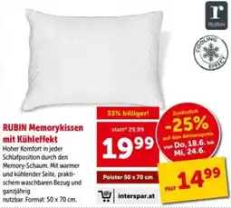 Interspar Rubin memorykissen mit kühleffekt Angebot