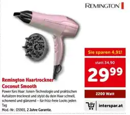 Interspar Remington Haartrockner Coconut Smooth Angebot