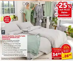 Interspar Musselin haarturban, saunakilt, tunika bademantel, bettwäsche oder sommerdecke Angebot