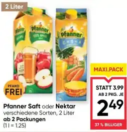 Maximarkt Pfanner Saft oder Nektar Angebot