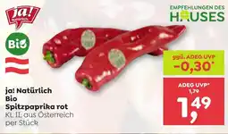 ADEG Ja! Natürlich. Bio Spitzpaprika rot Angebot