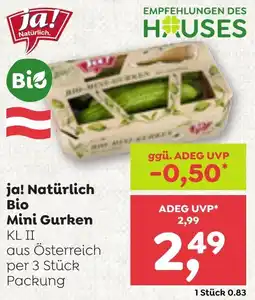 ADEG ja! Natürlich Bio Mini Gurken Angebot