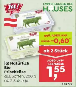 ADEG ja! Natürlich Bio Frischkäse Angebot