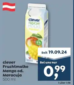 ADEG clever Fruchtmolke Mango od. Maracuja Angebot
