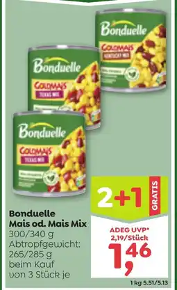 ADEG Bonduelle Mais od. Mais Mix Angebot