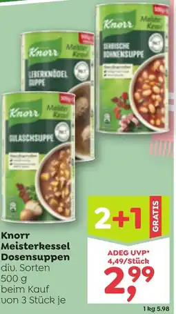 ADEG Knorr Meisterkessel Dosensuppen Angebot