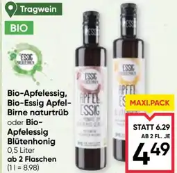 Maximarkt Bio-Apfelessig, Bio-Essig Apfel- Birne naturtrüb oder Bio- Apfelessig Blütenhonig Angebot
