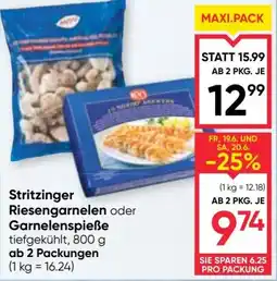Maximarkt Stritzinger Riesengarnelen oder Garnelenspieẞe Angebot