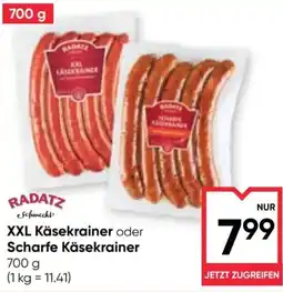 Maximarkt XXL Käsekrainer oder Scharfe Käsekrainer Angebot