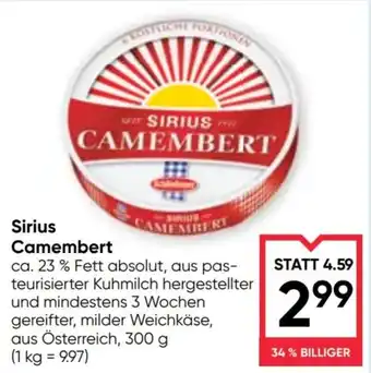 Maximarkt Sirius Camembert Angebot