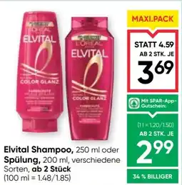 Maximarkt Elvital Shampoo, oder Spülung Angebot