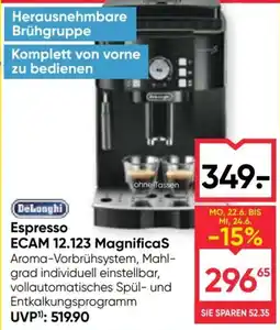 Maximarkt DeLonghi Espresso ECAM 12.123 MagnificaS Angebot