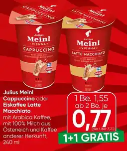 Spar Julius Meinl Cappuccino oder Eiskaffee Latte Macchiato Angebot