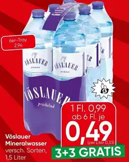Spar Vöslauer Mineralwasser Angebot