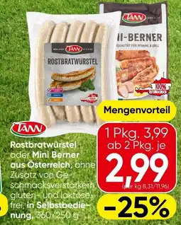 Spar Rostbratwurstel oder mini berner aus österreich Angebot