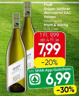 Spar Pfaffl Grüner Veltliner Weinviertel DAC Haiden Angebot