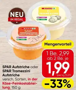 Spar SPAR Aufstriche oder SPAR Tramezzini Aufstriche Angebot