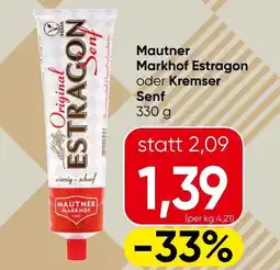 Spar Mautner Markhof Estragon oder Kremser Senf Angebot