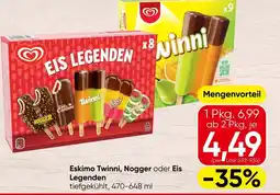 Spar Eskimo Twinni, Nogger oder Eis Legenden Angebot