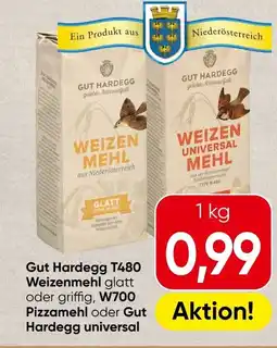 Spar Gut Hardegg T480 Weizenmehl glatt oder griffig, W700 Pizzamehl oder Gut Hardegg universal Angebot