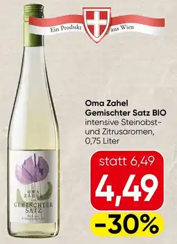 Spar Oma Zahel Gemischter Satz BIO Angebot
