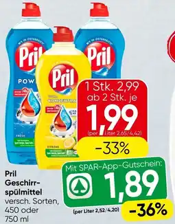 Spar Pril Geschirr- Geschirr- spülmittel versch. Sorten, Angebot