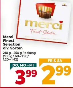 Billa Merci Finest Selection div. Sorten Angebot