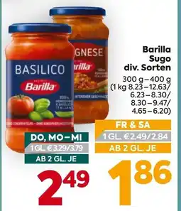 Billa Barilla Sugo div. Sorten Angebot