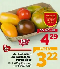 Billa Ja! Natürlich Bio-Raritäten- Paradeiser Angebot
