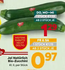 Billa Ja! Natürlich Bio-Zucchini Angebot