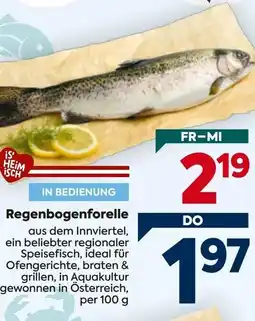 Billa Regenbogenforelle Angebot