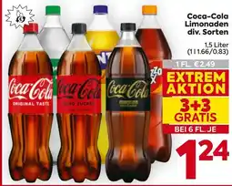 Billa Coca-Cola Limonaden div. Sorten Angebot
