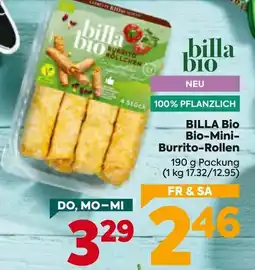 Billa BILLA BIO Bio-Mini- Burrito-Rollen Angebot