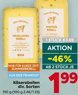 Billa Käserebellen div. Sorten Angebot