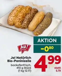 Billa Ja! Natürlich Bio-Paninizeile backofenfrisch Angebot