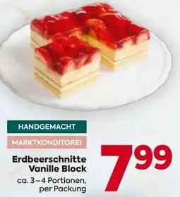 Billa Erdbeerschnitte Vanille Block Angebot