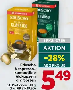 Billa Eduscho Nespresso- kompatible Alukapseln div. Sorten Angebot