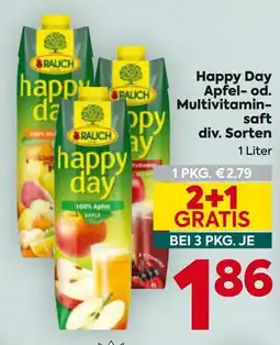 Billa Happy Day Apfel-od. Multivitamin- saft div. Sorten Angebot