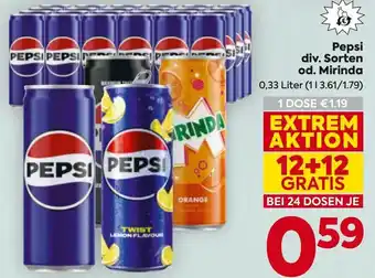 Billa Pepsi div. Sorten od. Mirinda Angebot