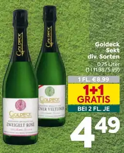 Billa Goldeck Sekt div. Sorten Angebot